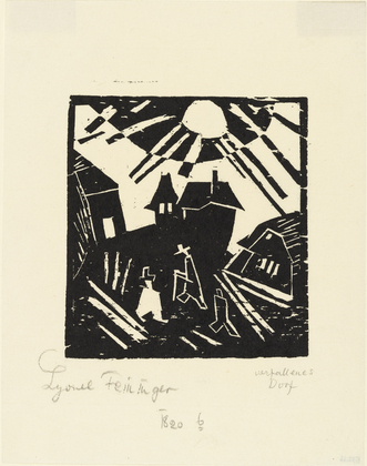 Lyonel Feininger. Desolated Village (Verfallenes Dorf). 1918
