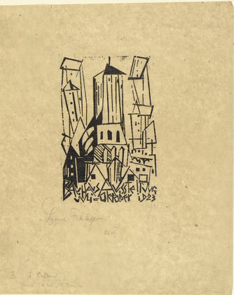 Lyonel Feininger. Church (Kirche). 1923