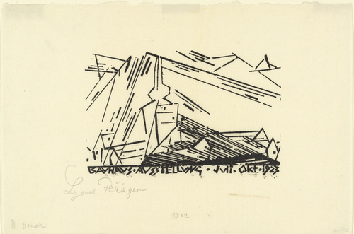 Lyonel Feininger. Village Church (Dorfkirche) discarded design for a postcard for the "Bauhaus Exhibition Weimar 1923". 1923
