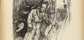 Alfred Kubin. Death Coming for the Draftsman (Der Tod holt den Zeichner) from Ein neuer Totentanz (A New Dance of Death). 1947 (reproduced drawing executed 1938)