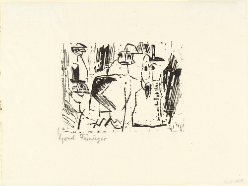 Lyonel Feininger. Ghosts from Ten Woodcuts by Lyonel Feininger. (1919, published 1941)