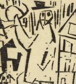 Lyonel Feininger. Trumpeter and Child (Trompeter und Kind). (1918)