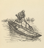 Alfred Kubin. Charon (Charon) from Ein neuer Totentanz (A New Dance of Death). 1947 (reproduced drawing executed 1938)
