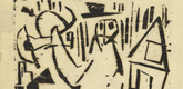Lyonel Feininger. Trumpeter and Child (Trompeter und Kind). (1918)