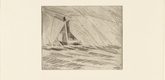 Lyonel Feininger. Fishing Boat in the Rain (Fischerboot im Regen) (plate, loose leaf) from the periodical Das Kunstblatt, vol. 1, no. 3 (Mar 1917). 1917