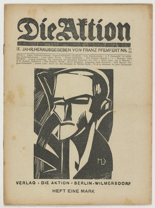 Eugen Hoffmann, Lonni Ideler, Emil Maetzel. Die Aktion, vol. 9, no. 37/38. September 20, 1919