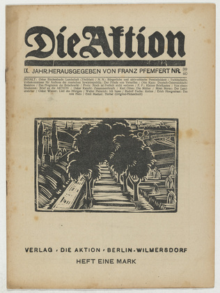 Oskar Birckenbach, Emil Maetzel. Die Aktion, vol. 9, no. 39/40. October 4, 1919