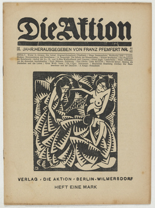 Walter O. Grimm, A. Krapp. Die Aktion, vol. 9, no. 41/42. October 18, 1919