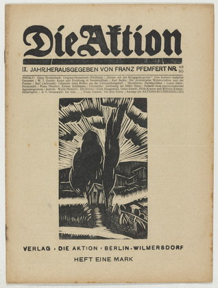 Oskar Birckenbach, Lonni Ideler. Die Aktion, vol. 9, no. 49/50. December 13, 1919