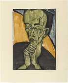 Erich Heckel. Portrait of a Man (Männerbildnis). (1919)