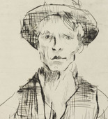 Rolf Nesch. Self-Portrait with Hat (Selbstbildnis mit Hut). (1923)