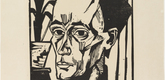 Erich Heckel. Portrait of E.H. (Bildnis E.H.) for the portfolio accompanying the deluxe edition of the periodical Der Anbruch, 2 (no. 1-12). 1917 (published 1919/1920)