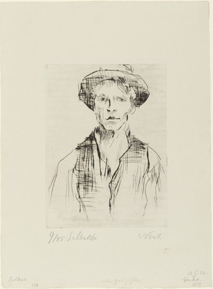 Rolf Nesch. Self-Portrait with Hat (Selbstbildnis mit Hut). (1923)