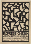 Rudolph Bauer. Poster for Expressionists' Art Exhibition at Der Sturm (Expressionisten Kunstausstellung Der Sturm). 1916