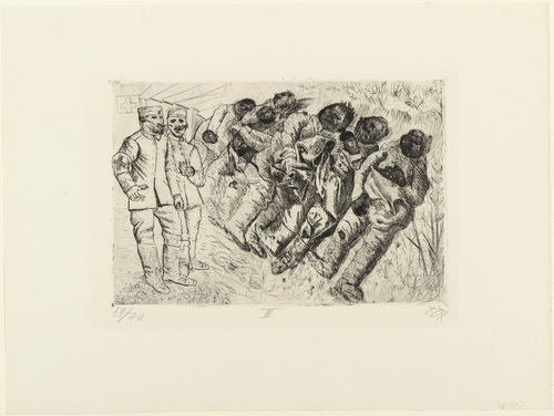 Otto Dix. Gas Victims (Templeux-La-Fosse, August 1916) [Gastote: Templeux-La-Fosse, August 1916] from The War (Der Krieg). (1924)