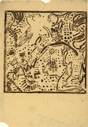 Vasily Kandinsky. Great Resurrection (Grosse Auferstehung) (proof) for Klänge (Sounds). (1911)