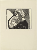 Gerhard Marcks. Death by the Maenads (Tod durch die Mänaden) from the portfolio Orpheus: 10 Woodcuts on the Verses of Ovid (10 Holzschnitte zu den Versen des Ovid). (1947, published in 1948)