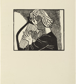 Gerhard Marcks. Death by the Maenads (Tod durch die Mänaden) from the portfolio Orpheus: 10 Woodcuts on the Verses of Ovid (10 Holzschnitte zu den Versen des Ovid). (1947, published in 1948)