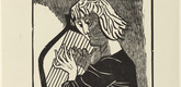 Gerhard Marcks. Death by the Maenads (Tod durch die Mänaden) from the portfolio Orpheus: 10 Woodcuts on the Verses of Ovid (10 Holzschnitte zu den Versen des Ovid). (1947, published in 1948)