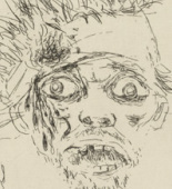 Otto Dix. Wounded Man Fleeing (Battle of the Somme, 1916) [Fliehender Verwundeter (Sommeschlacht 1916)] from The War (Der Krieg). (1924)