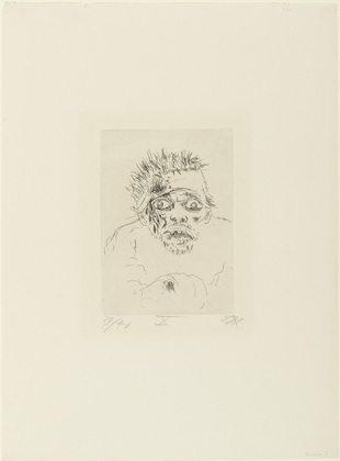 Otto Dix. Wounded Man Fleeing (Battle of the Somme, 1916) [Fliehender Verwundeter (Sommeschlacht 1916)] from The War (Der Krieg). (1924)