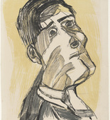 Oskar Kokoschka. Self-Portait from Two Sides (Selbstbildnis von zwei Seiten). (1923)