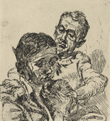 Ludwig Meidner. Man and Girl: Dr. Hans Huth and Tanja (Herr und Mädchen: Dr. Hans Huth und Tanja) from the series "Heads." 17 Etchings ("Köpfe." 17 Radierungen). (1921, published 1922)