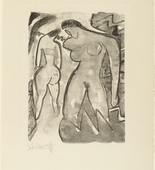 Karl Schmidt-Rottluff. In the Bushes (Am Gebüsch). (1914)