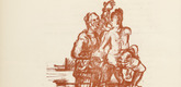 Oskar Kokoschka. Anima With the Contortionist (Anima mit Kautschukmann) (in-text plate, page 52) from Hiob (Job). 1917 (executed 1916/17)