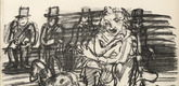 Oskar Kokoschka. End: Anima and Job (Finis: Anima und Hiob) (tailpiece, page 55) from Hiob (Job). 1917 (executed 1916/17)