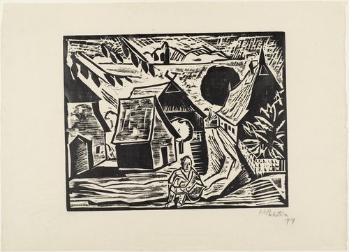 Max Pechstein. Noon (Mittag) from the portfolio A Village (Ein Dorf). 1919