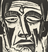 Max Pechstein. Head of a Sailor (Fisherman's Head) (Kopf eines Seemannes [Fischerkopf]) from the portfolio Dedicated to Arno Holz on his 60th Birthday by German Artists (Arno Holz zum sechzigsten Geburtstage, gewidmet von deutschen Künstlern). 1922
