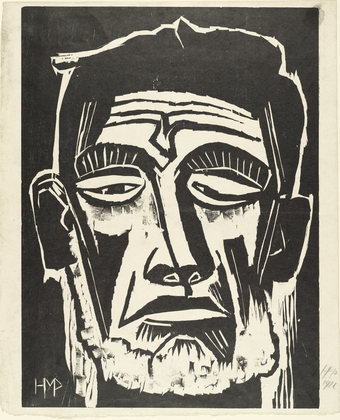 Max Pechstein. Head of a Sailor (Fisherman's Head) (Kopf eines Seemannes [Fischerkopf]) from the portfolio Dedicated to Arno Holz on his 60th Birthday by German Artists (Arno Holz zum sechzigsten Geburtstage, gewidmet von deutschen Künstlern). 1922