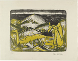 Otto Mueller. Two Girls in the Dunes at Sylt (Zwei Mädchen in den Dünen, Sylt). (1920-1924)
