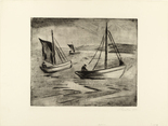 Max Pechstein. Sailboats near the Coast (Segelboote vor der Küste). 1923