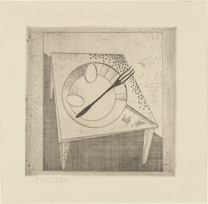Georg Muche. On the Table (Auf dem Tisch) from Masters' Portfolio of the Staatliches Bauhaus (Meistermappe des Staatlichen Bauhauses). (1923)