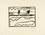 Karl Schmidt-Rottluff. Boats on the Sea  (Boote auf See). (1913), published 1914