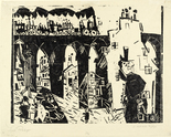 Lyonel Feininger. Railroad Viaduct (Die Eisenbahnbrücke). 1919