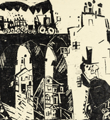 Lyonel Feininger. Railroad Viaduct (Die Eisenbahnbrücke). 1919