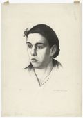 Alexander Kanoldt. Head of a Girl I (Mädchenkopf I). 1927