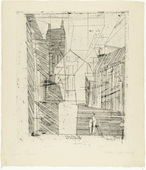 Lyonel Feininger. Tower Gate IV, Neubrandenburg (Tor-Turm IV, Neubrandenburg). 1924