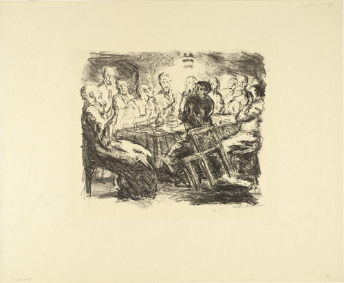 Max Beckmann. The Last Supper (Das Abendmahl) from Six Lithographs to the New Testament (Sechs Lithographien zum Neuen Testament). (1911, published c. 1917)