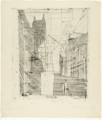 Lyonel Feininger. Tower Gate IV, Neubrandenburg (Tor-Turm IV, Neubrandenburg). 1924