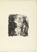 Max Beckmann. Christ and the Sinner (Christus und die Sünderin) from Six Lithographs to the New Testament (Sechs Lithographien zum Neuen Testament). (1911)