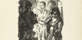 Max Beckmann. Christ and the Sinner (Christus und die Sünderin) from Six Lithographs to the New Testament (Sechs Lithographien zum Neuen Testament). (1911)