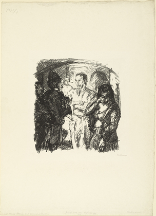 Max Beckmann. Christ and the Sinner (Christus und die Sünderin) from Six Lithographs to the New Testament (Sechs Lithographien zum Neuen Testament). (1911)