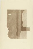 Oskar Schlemmer. Two Profiles to the Left, One to the Right (Zwei Profile nach links, eines nach rechts) from Play on Heads (Spiel mit Köpfen). (c. 1920, published 1923)
