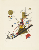 Vasily Kandinsky. Joyous Ascent (Fröhlicher Aufstieg) from Masters' Portfolio of the Staatliches Bauhaus (Meistermappe des Staatlichen Bauhauses). 1923