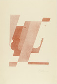 Oskar Schlemmer. Three Vertical Profiles, One Pointing to the Right (Drei Profile in Senkrechten, eines nach rechts) from Play on Heads (Spiel mit Köpfen). (c. 1920, published 1923)