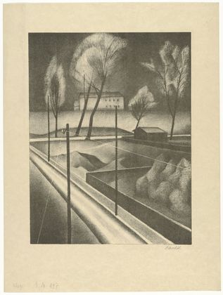 Alexander Kanoldt. Hoarfrost (Rauhreif) from the Third Annual Portfolio 1923 (Dritte Jahresgabe 1923). (1923)